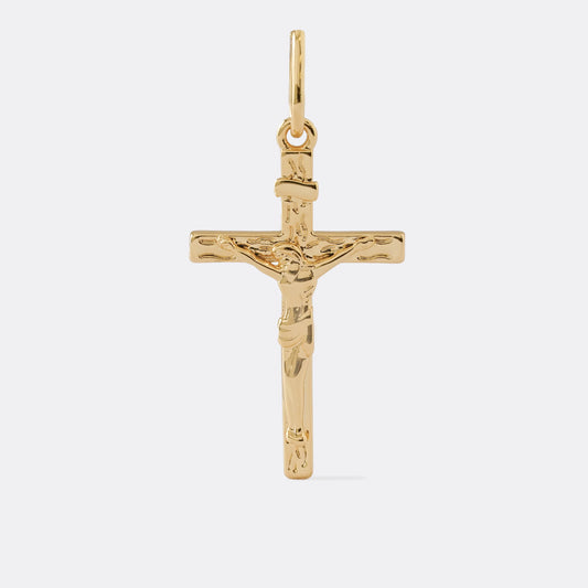 Dije Santa Cruz M en Oro Laminado