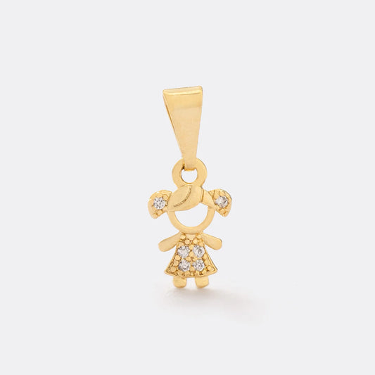 Dije Little Girl en Oro Laminado