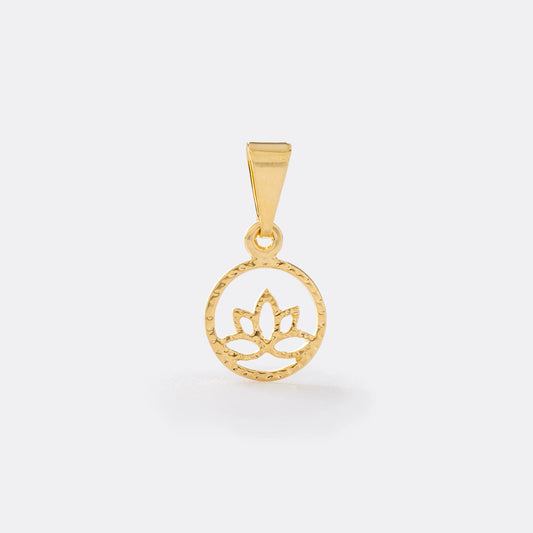 Dije Flor de Loto en Oro Laminado