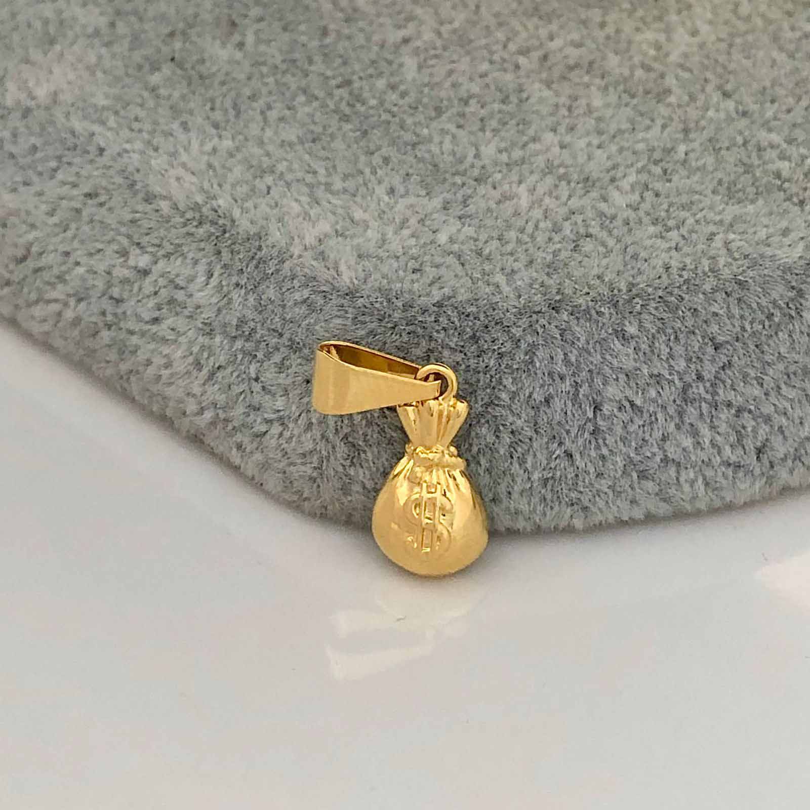 Dije Bolsa de Dinero en Oro Laminado