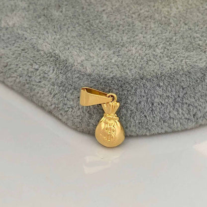 Dije Bolsa de Dinero en Oro Laminado