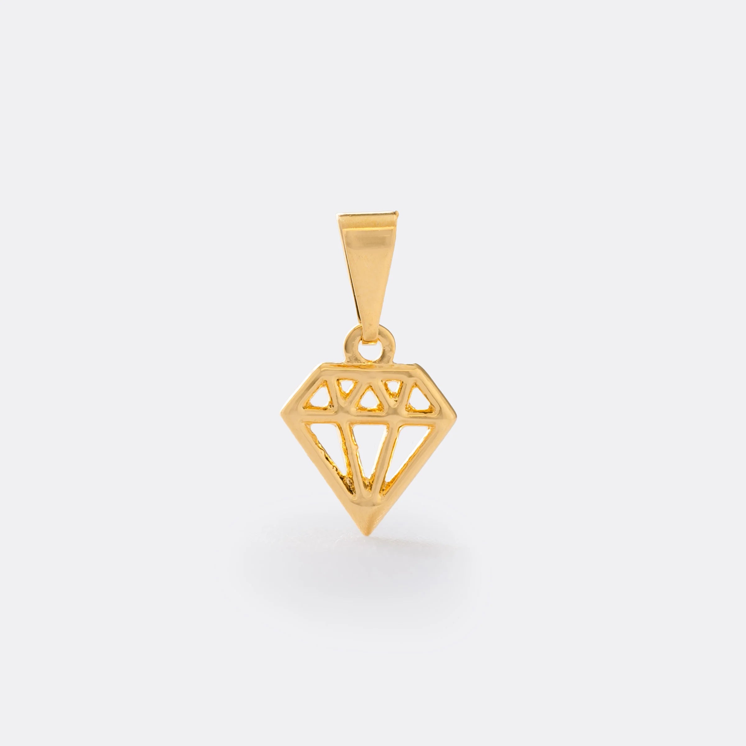 Dije Diamante en Oro Laminado