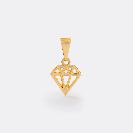 Dije Diamante en Oro Laminado