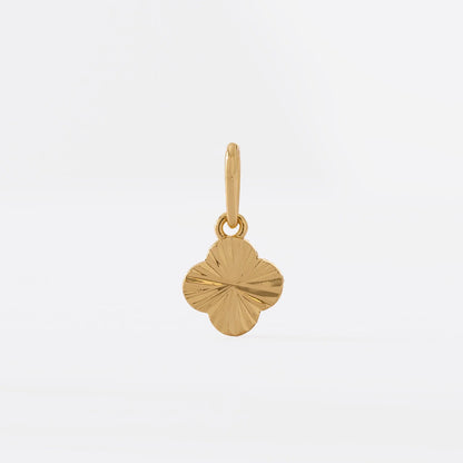 Dije Clover Sol en Oro Laminado