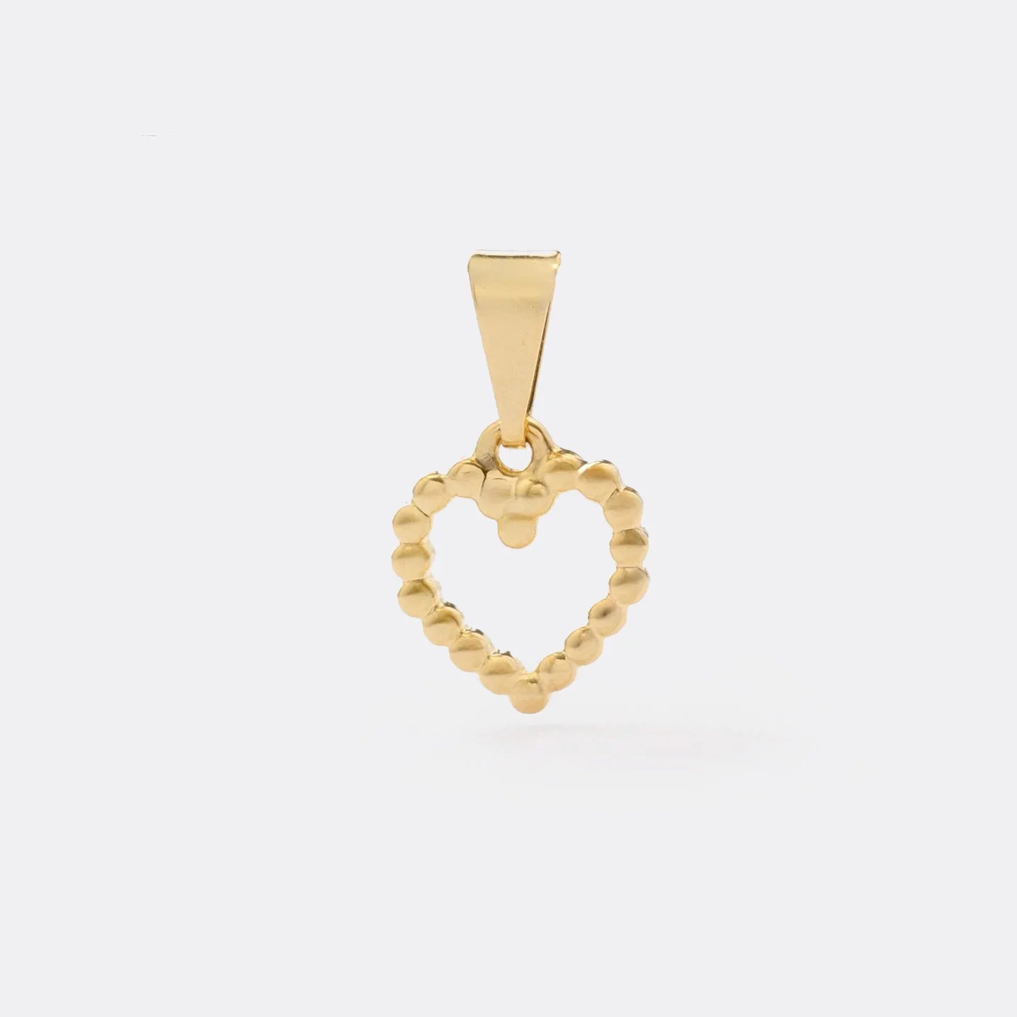Dije Corazón París en Oro Laminado