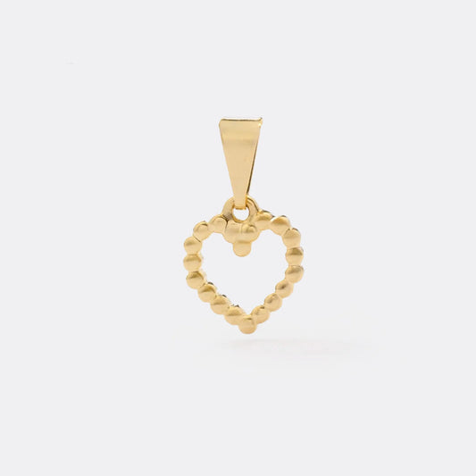 Dije Corazón París en Oro Laminado