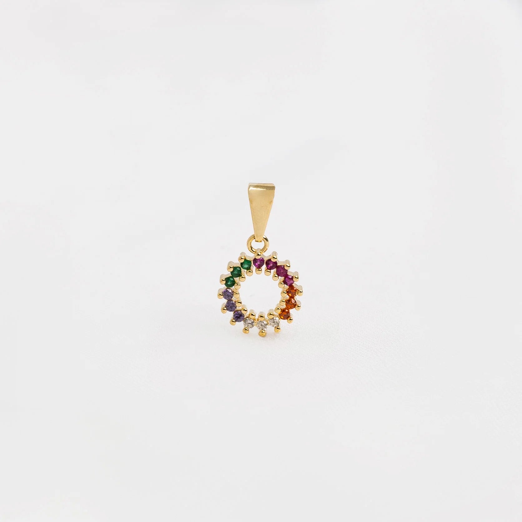 Dije Rainbow en Oro Laminado