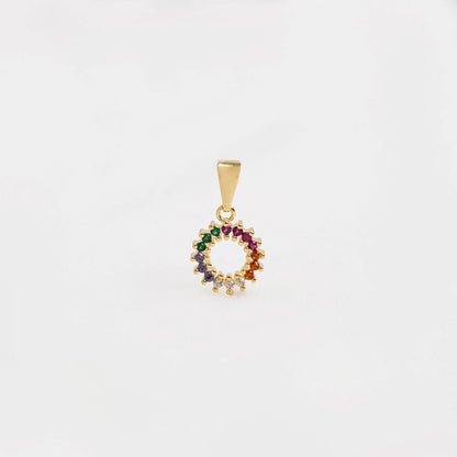 Dije Rainbow en Oro Laminado