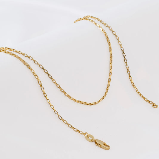 Cadena Vintage 1.1 mm – 45 cm en Oro Laminado
