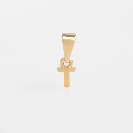 Dije Letra T en Oro Laminado