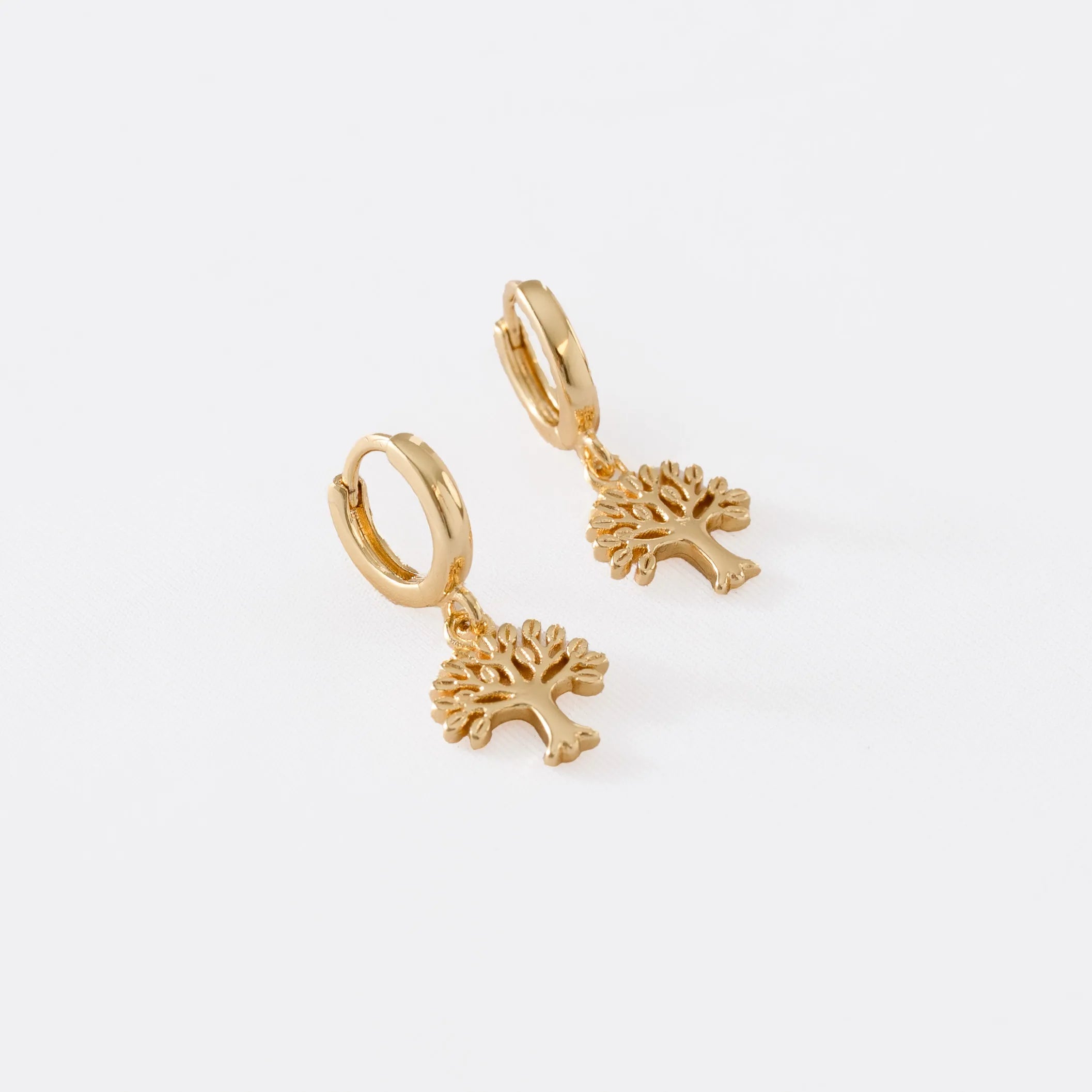 Candongas Árbol de la Vida Oro Laminado