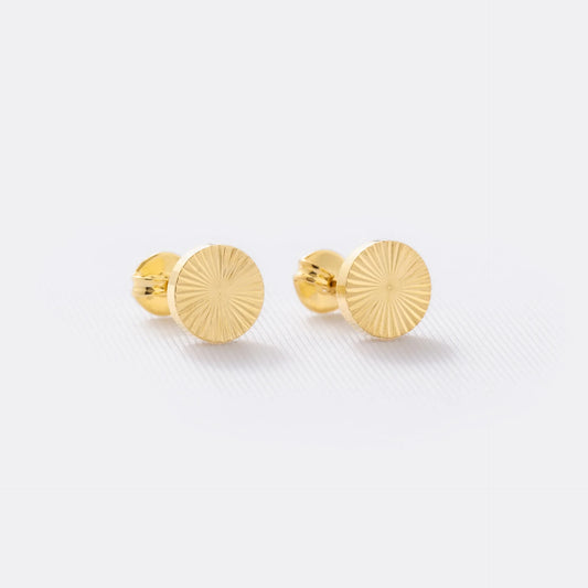 Topos Sol Redondo 8 mm Oro Laminado