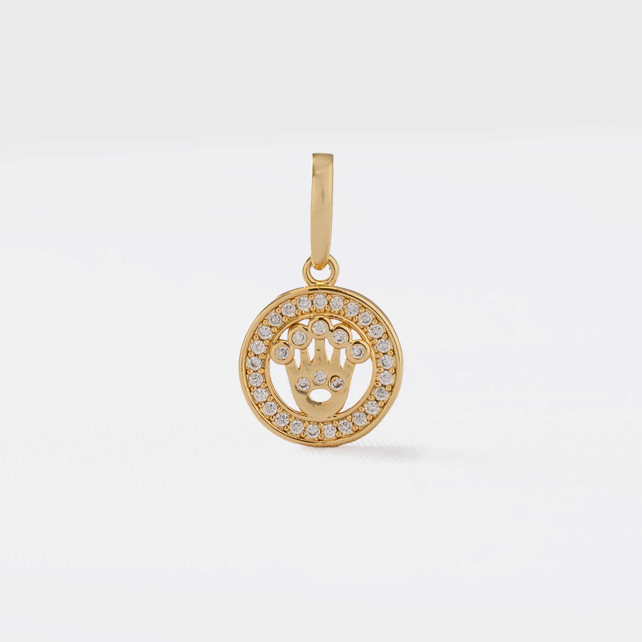Dije Crownin en Oro Laminado
