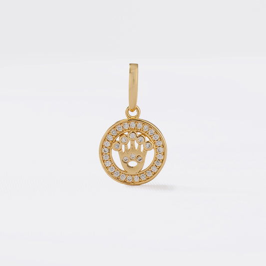 Dije Crownin en Oro Laminado