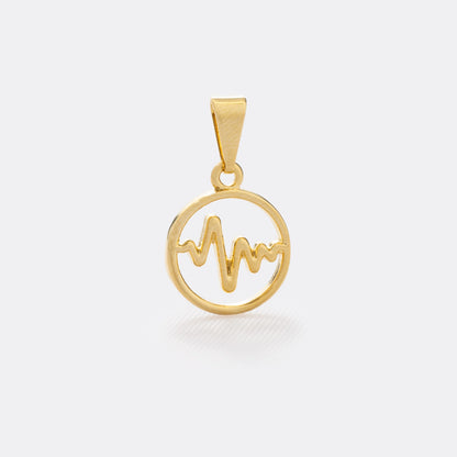 Dije Wave en Oro Laminado