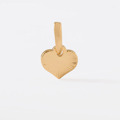 Dije Corazón Sol en Oro Laminado