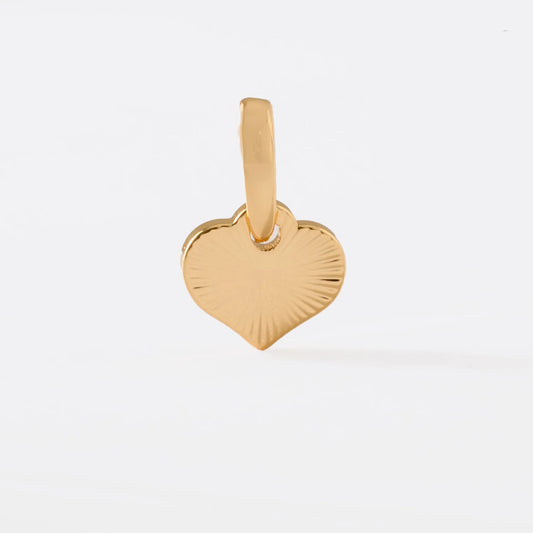 Dije Corazón Sol en Oro Laminado