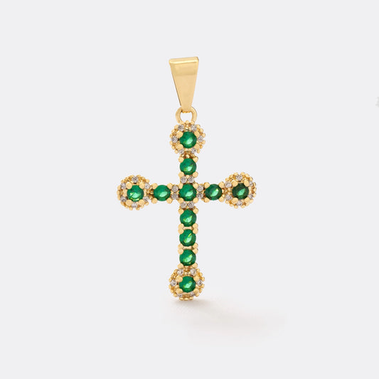 Dije Verde Love en Oro Laminado