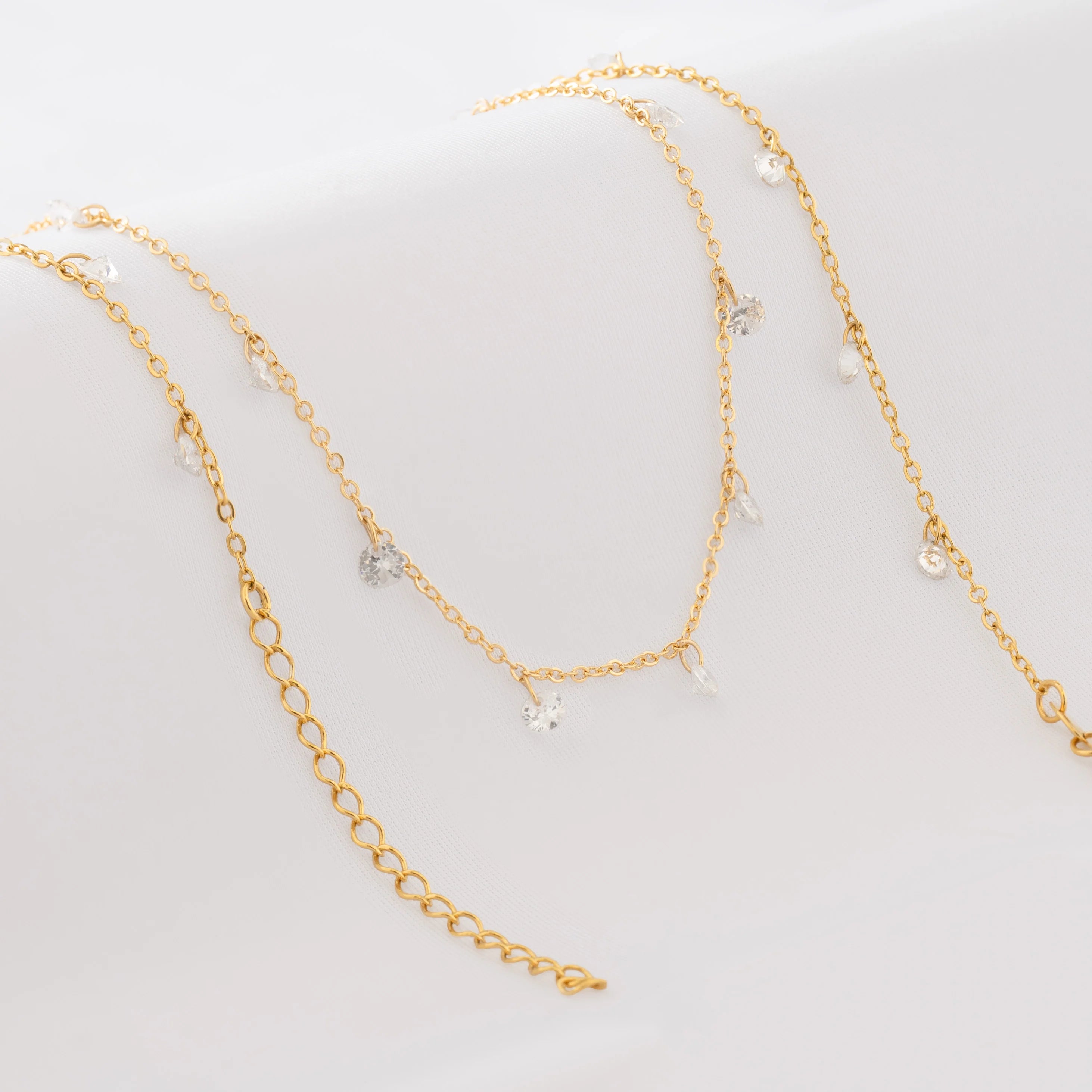 Cadena Gypsy 35 cm + 5 cm Extensor | Oro Laminado