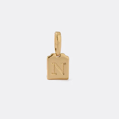 Placa Letra N en Oro Laminado