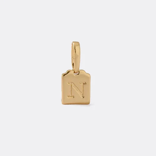 Placa Letra N en Oro Laminado