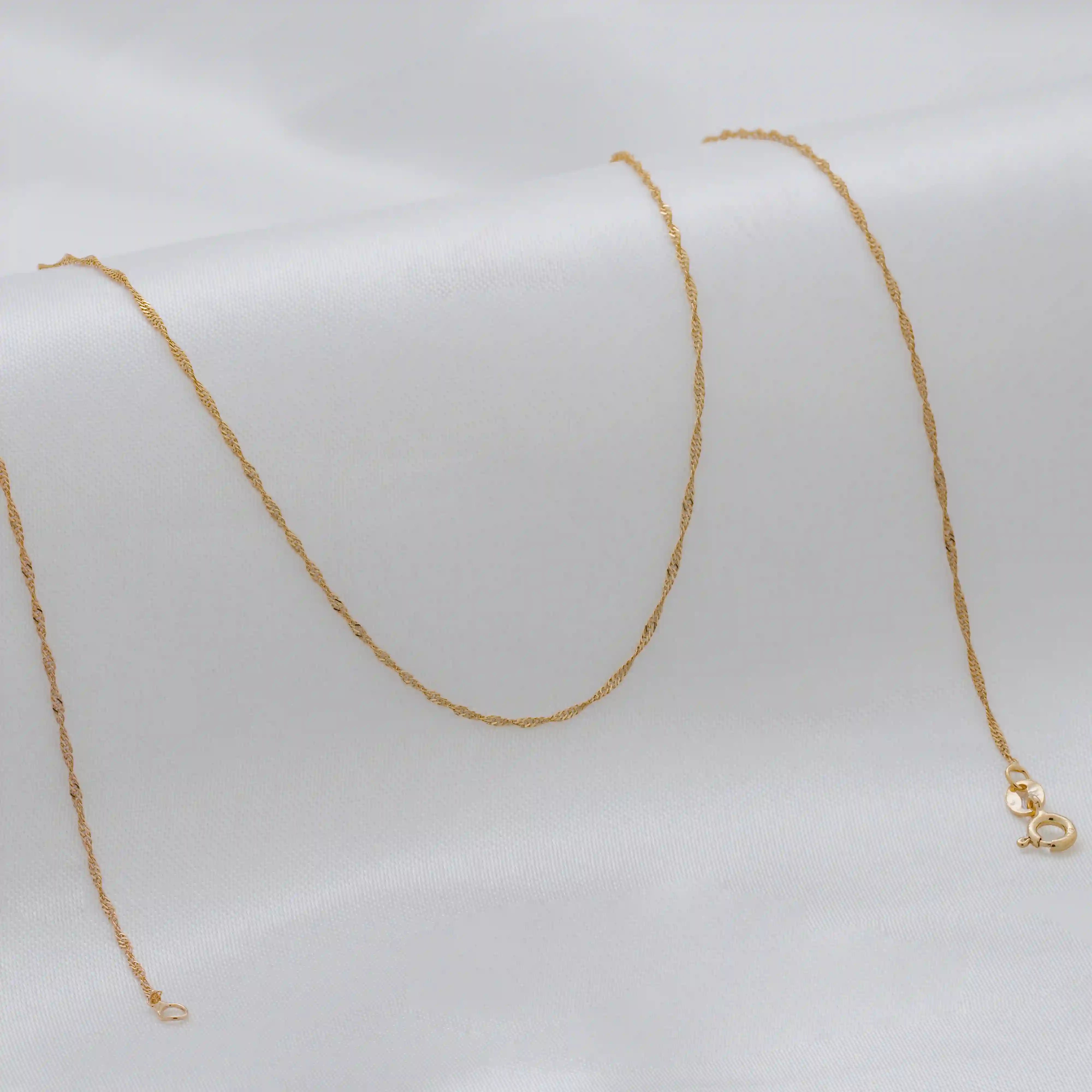 Cadena Singapur IT 1.1 mm – 45 cm en Oro Laminado