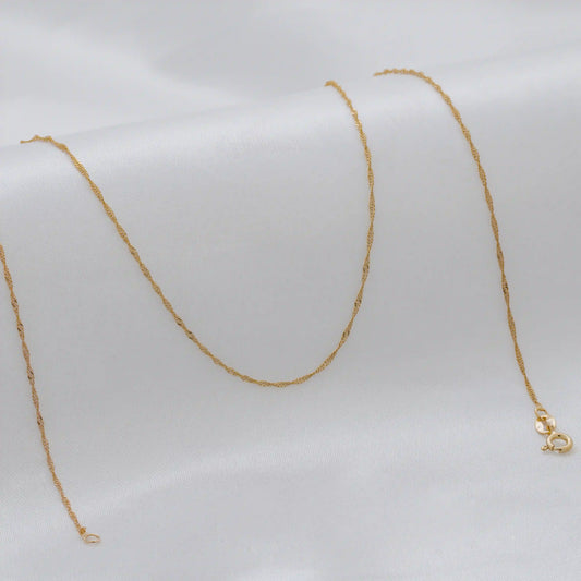 Cadena Singapur IT 1.1 mm – 45 cm en Oro Laminado