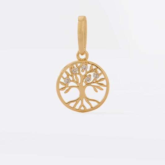 Dije Árbol de la Vida en Oro Laminado