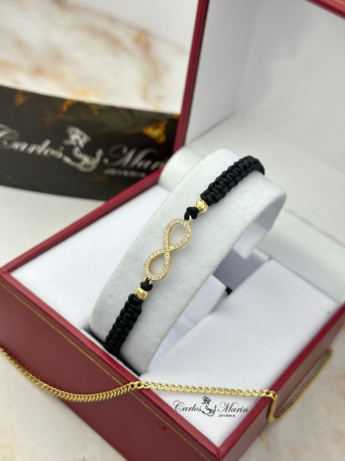 Pulsera con Herraje Infinito en Oro 18K