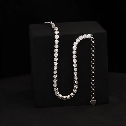 Pulsera Tennis Crystal 15 cm + Extensión en Plata