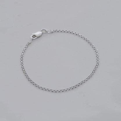 Pulsera China 2 mm – 16 cm en Plata