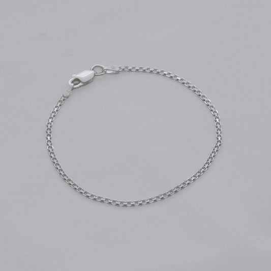 Pulsera China 2 mm – 16 cm en Plata