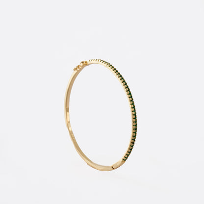 Brazalete Slim Green en Oro Laminado