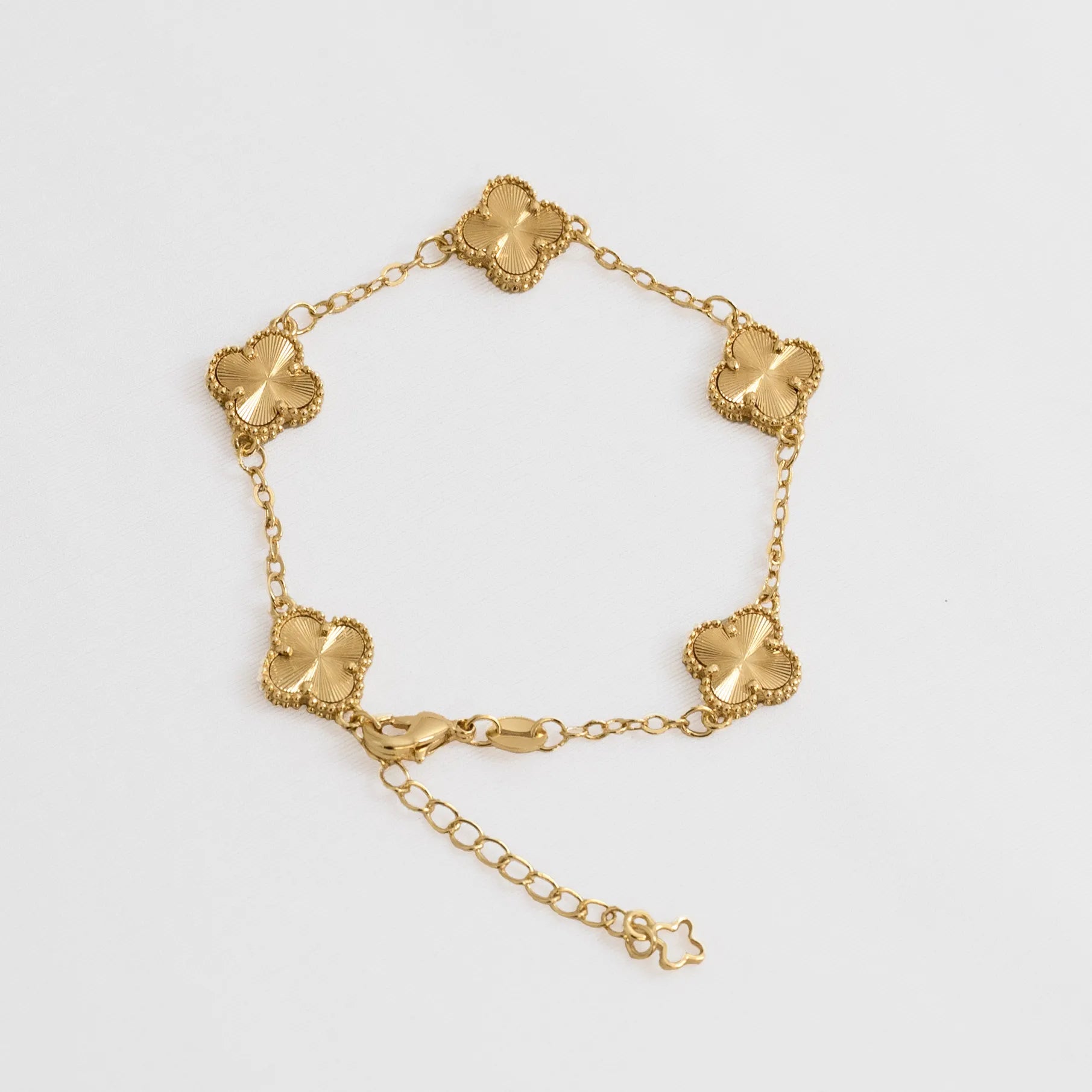 Pulsera Clover 1 cm – 15 cm + Extensor en Oro Laminado
