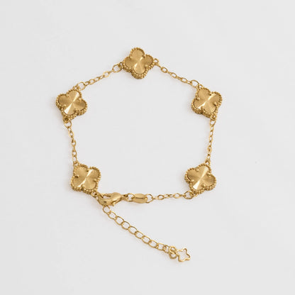 Pulsera Clover 1 cm – 15 cm + Extensor en Oro Laminado
