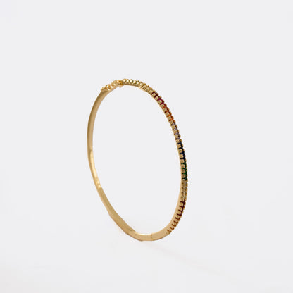 Brazalete Slim Colors en Oro Laminado