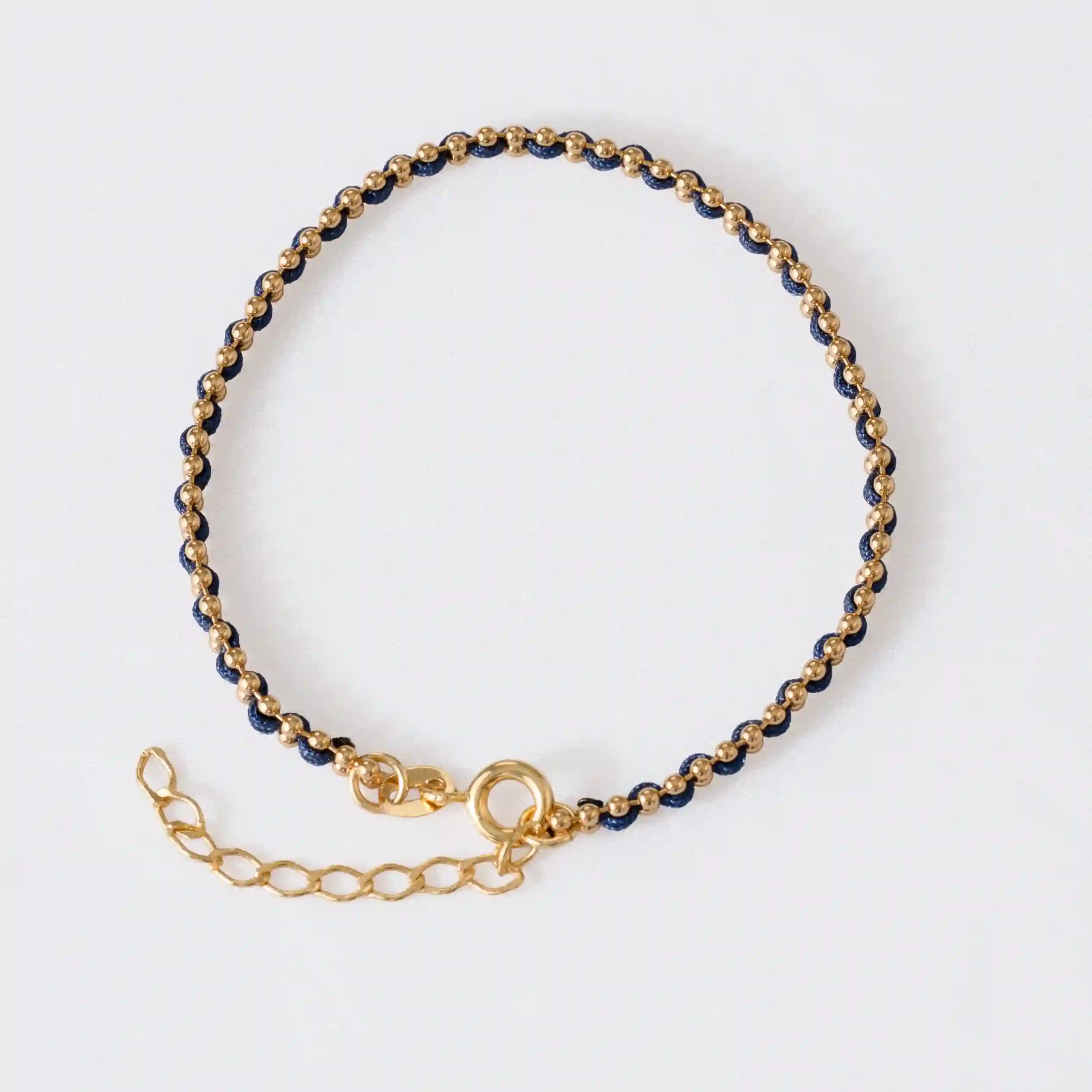 Pulsera Hilo Laminado – 15 cm + Extensor en Oro Laminado