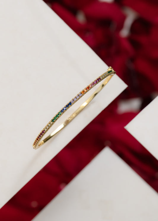 Brazalete Slim Colors en Oro Laminado