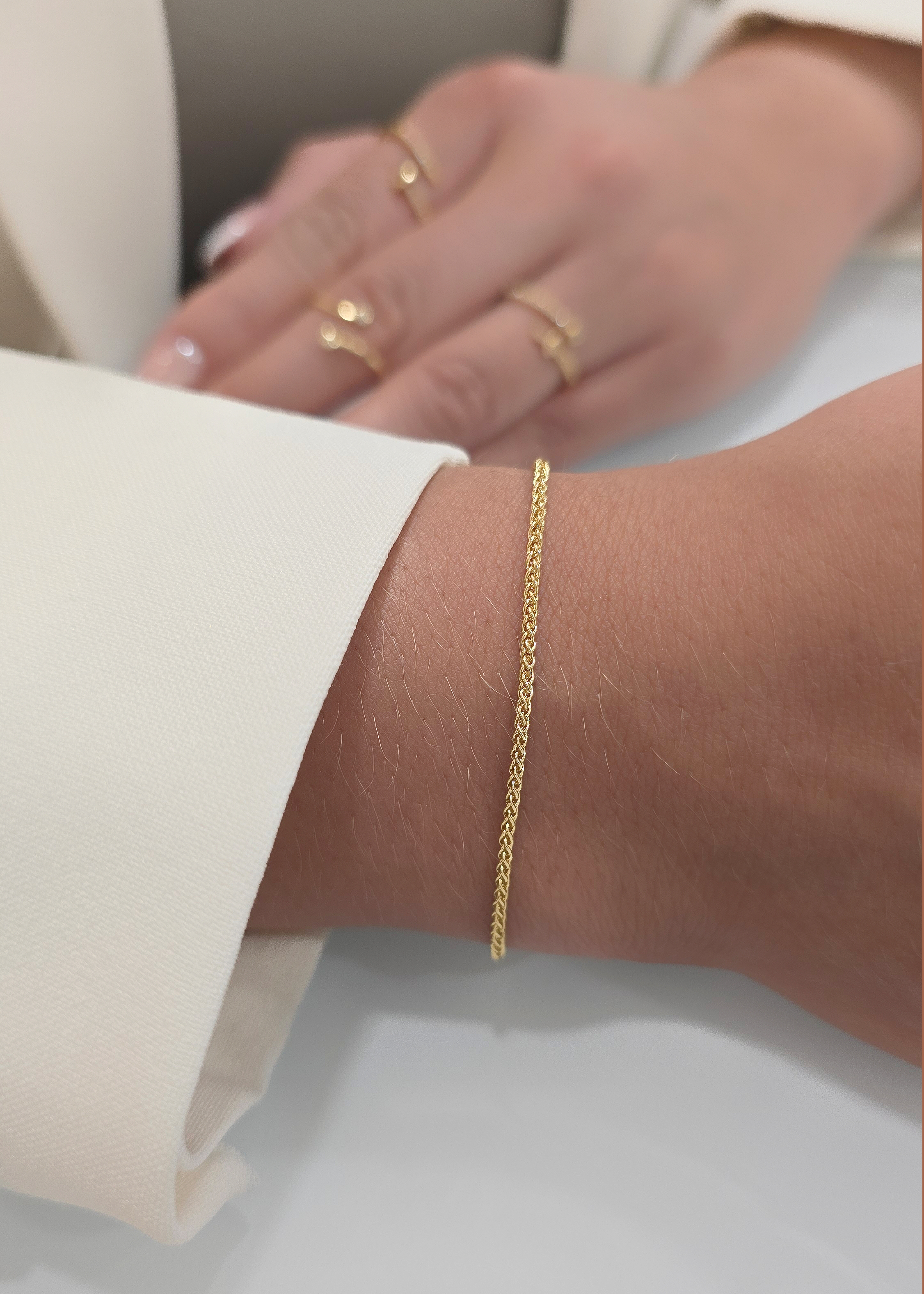 Pulsera Vintage – 15 cm + Extensor en Oro Laminado