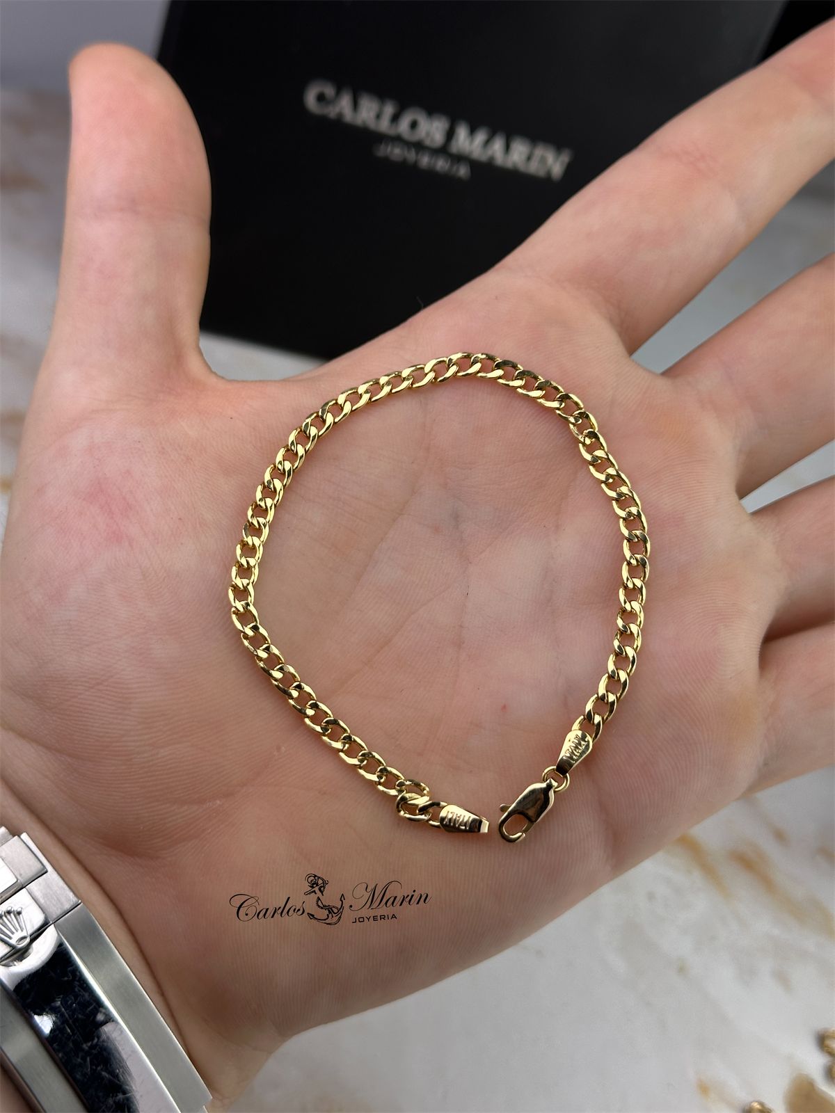 Pulsera Cubana en Oro 18K