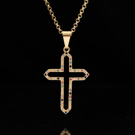 Dije Divine Grace en Oro Laminado