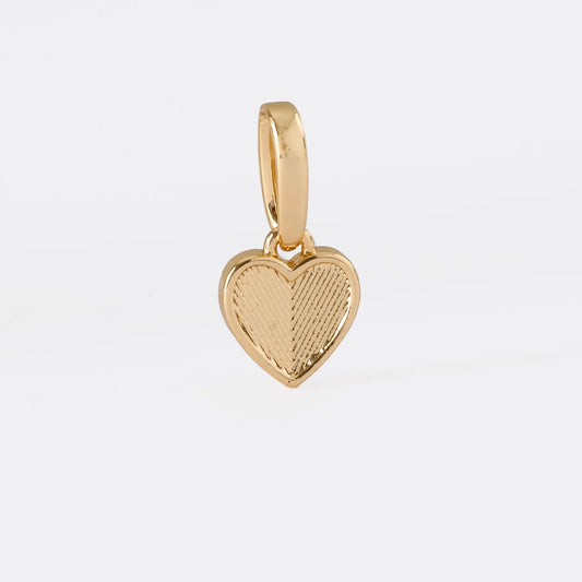 Dije Deep Heart en Oro Laminado