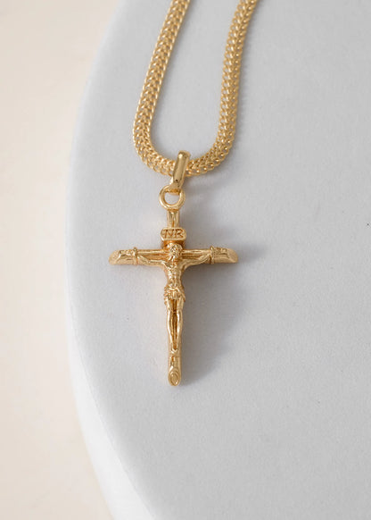 Dije INRI Redentor en Oro Laminado