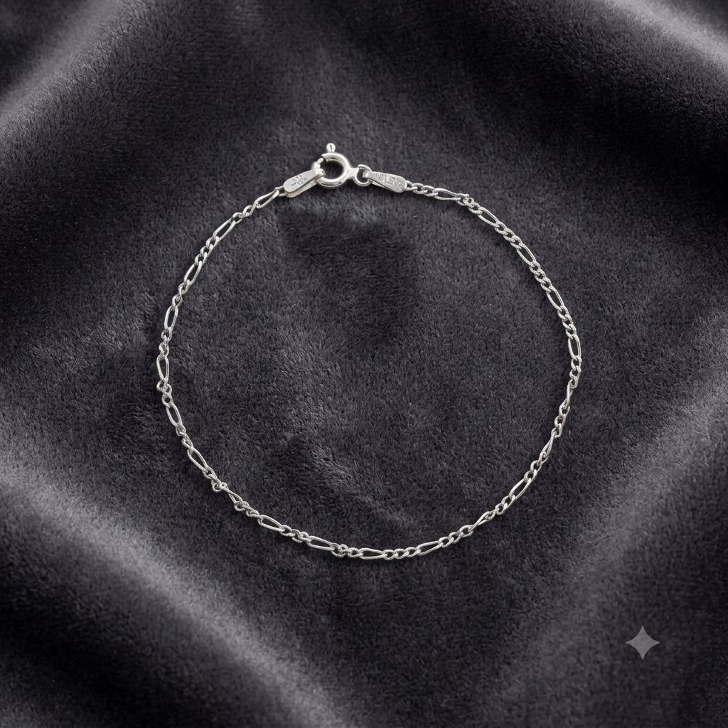 Pulsera 3x1 1,4 mm 16 cm en Plata