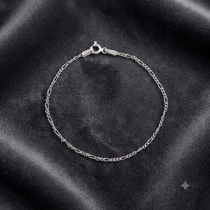 Pulsera 3x1 1,4 mm 16 cm en Plata