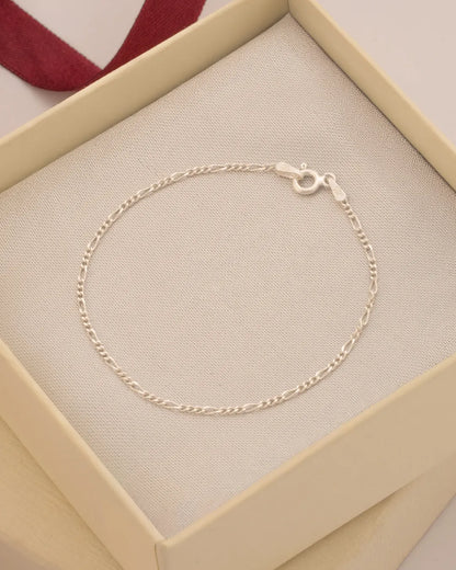 Pulsera 3x1 1,4 mm 16 cm en Plata