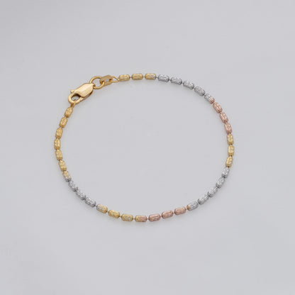 Pulsera Barril Nova IT 19.5 cm en oro laminado elegante