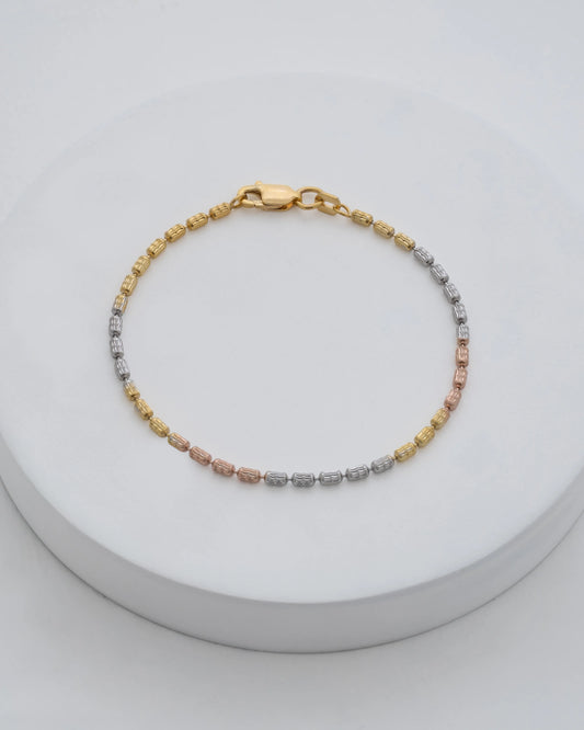 Pulsera Barril Nova IT 19.5 cm en oro laminado elegante