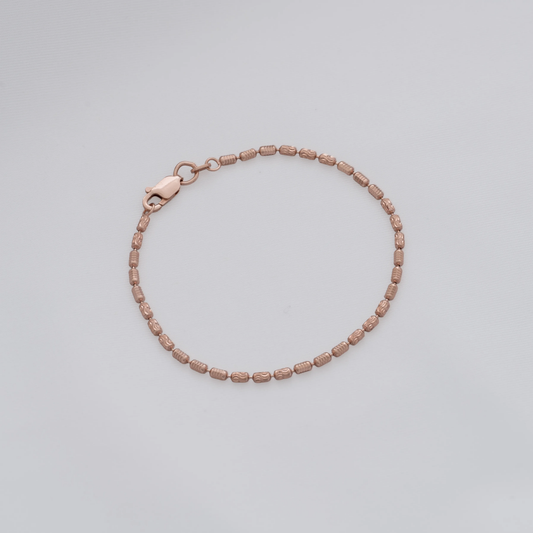 Pulsera Barril Prismc Rose IT 19.5 cm en oro laminado rosa elegante