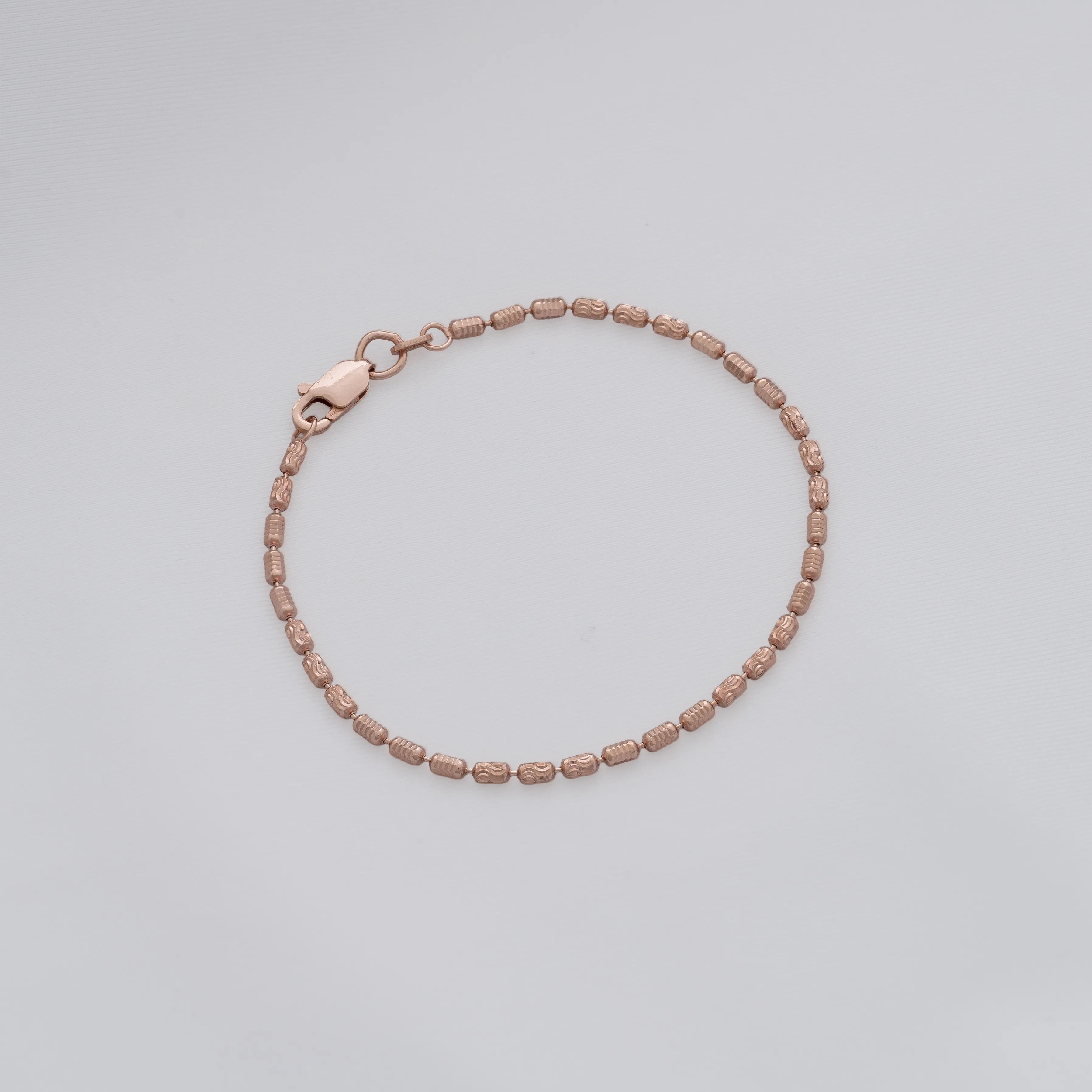 Pulsera Barril Prismc Rose IT 16 cm en oro laminado rosa elegante